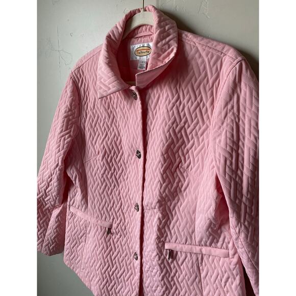 Talbots Lined Quilted Light Pink Jacket- Size Large - Picture 5 of 13